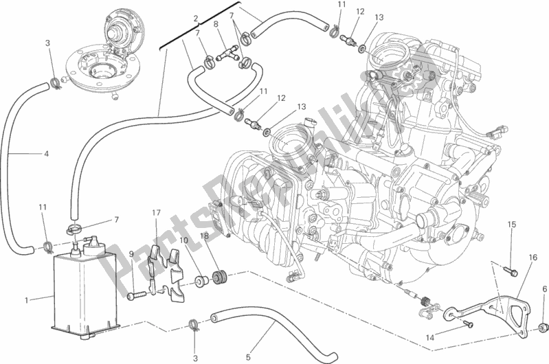 Wszystkie części do Filtr Kanistrowy Ducati Multistrada 1200 ABS USA 2012